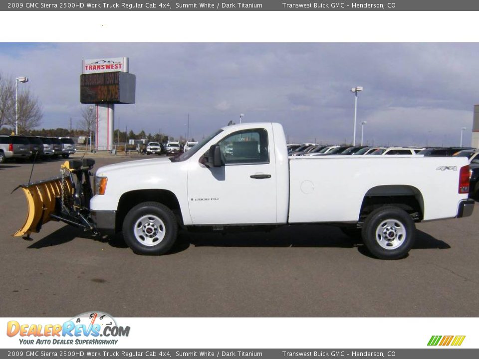 2009 GMC Sierra 2500HD Work Truck Regular Cab 4x4 Summit White / Dark Titanium Photo #8