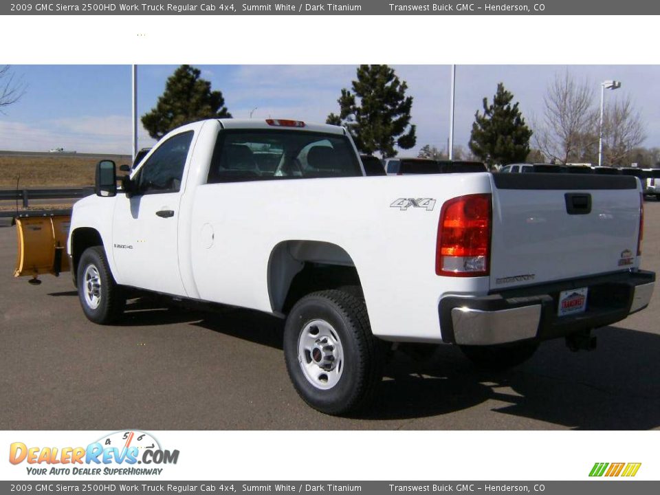2009 GMC Sierra 2500HD Work Truck Regular Cab 4x4 Summit White / Dark Titanium Photo #9