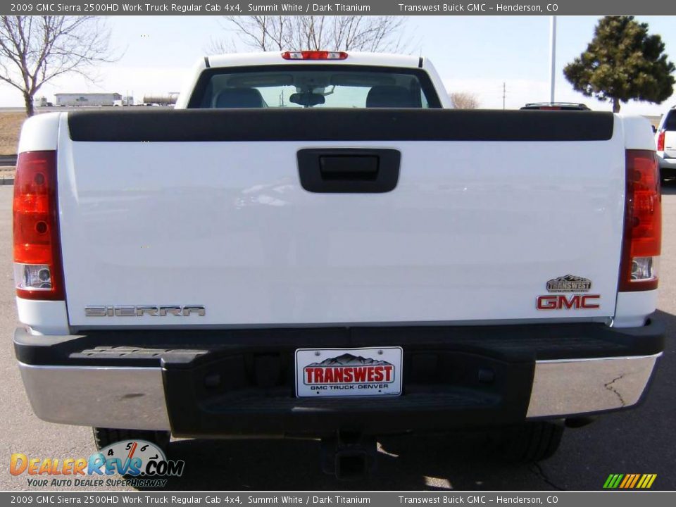 2009 GMC Sierra 2500HD Work Truck Regular Cab 4x4 Summit White / Dark Titanium Photo #10