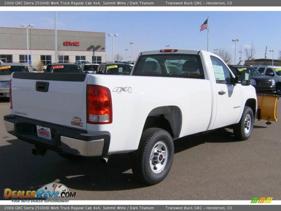 2009 GMC Sierra 2500HD Work Truck Regular Cab 4x4 Summit White / Dark Titanium Photo #12