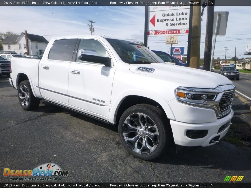 2019 Ram 1500 Limited Crew Cab 4x4 Ivory Tri–Coat / Black Photo #2