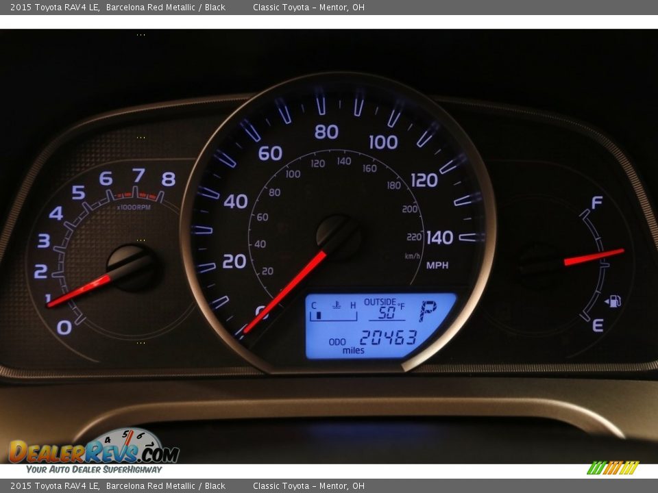 2015 Toyota RAV4 LE Barcelona Red Metallic / Black Photo #8