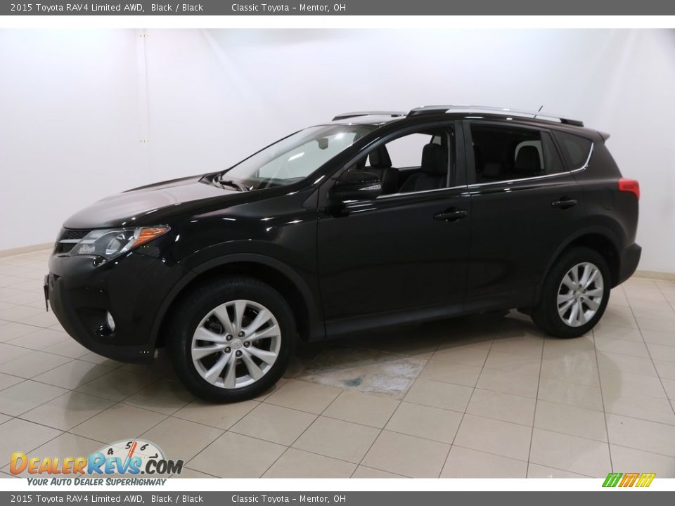 2015 Toyota RAV4 Limited AWD Black / Black Photo #3