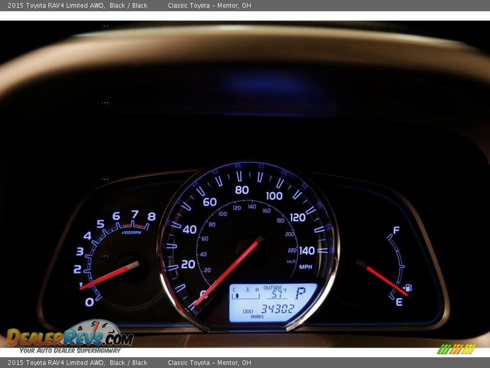 2015 Toyota RAV4 Limited AWD Black / Black Photo #8