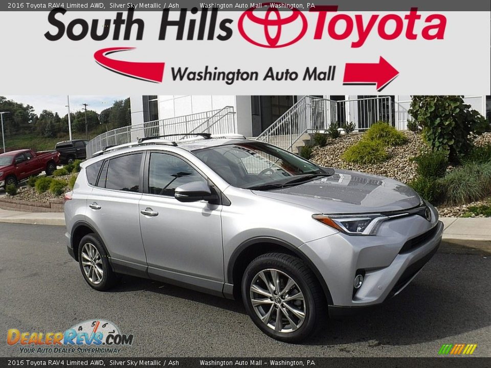 2016 Toyota RAV4 Limited AWD Silver Sky Metallic / Ash Photo #1