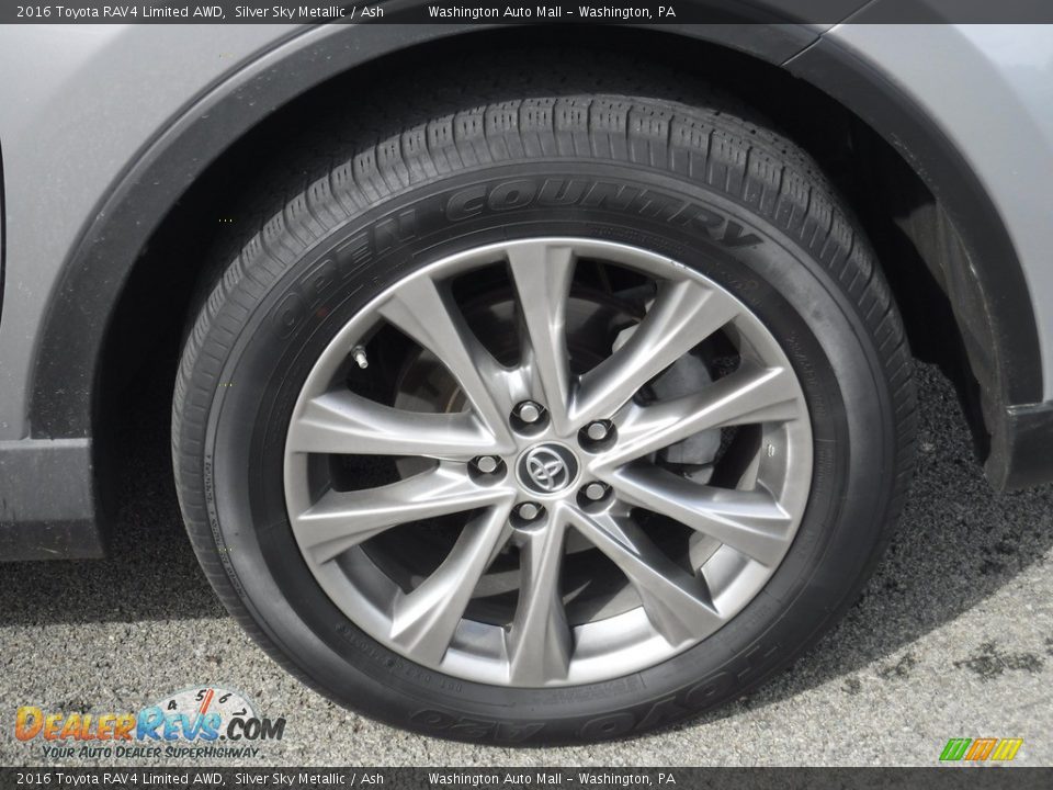 2016 Toyota RAV4 Limited AWD Silver Sky Metallic / Ash Photo #3