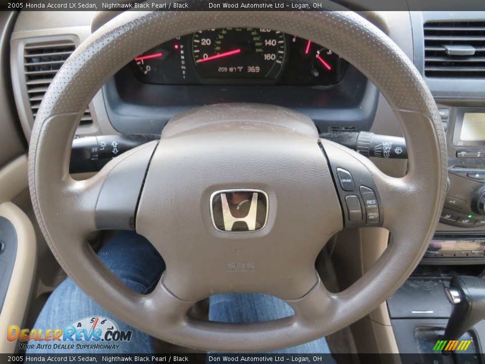 2005 Honda Accord LX Sedan Nighthawk Black Pearl / Black Photo #21
