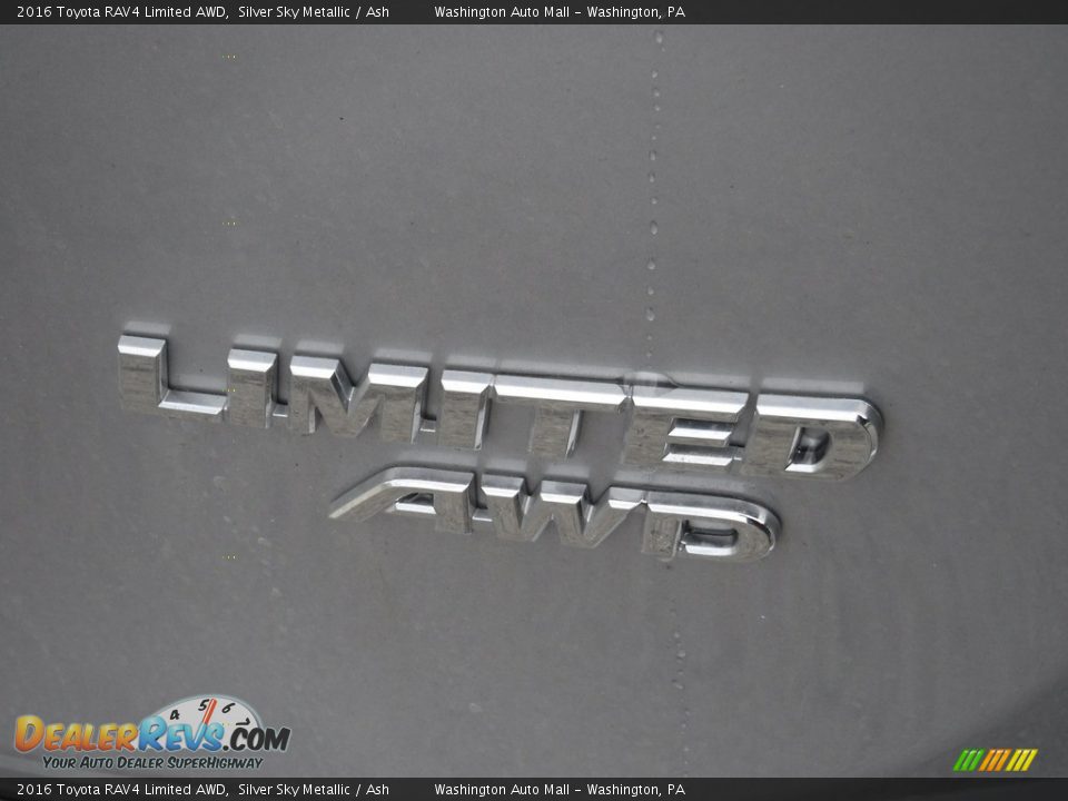 2016 Toyota RAV4 Limited AWD Silver Sky Metallic / Ash Photo #11