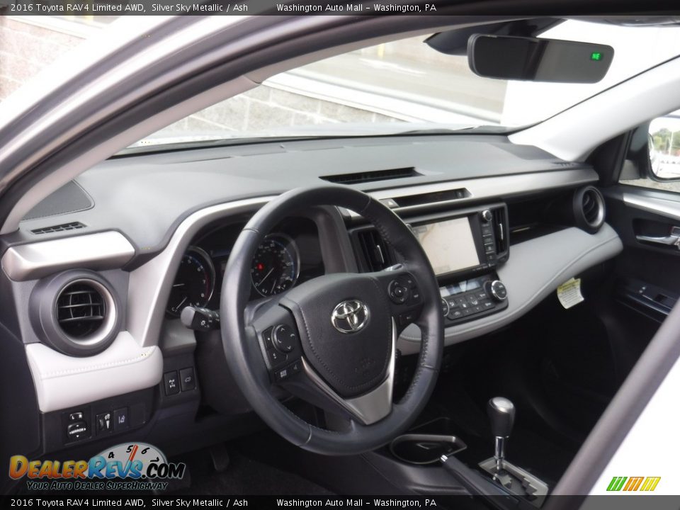 2016 Toyota RAV4 Limited AWD Silver Sky Metallic / Ash Photo #13