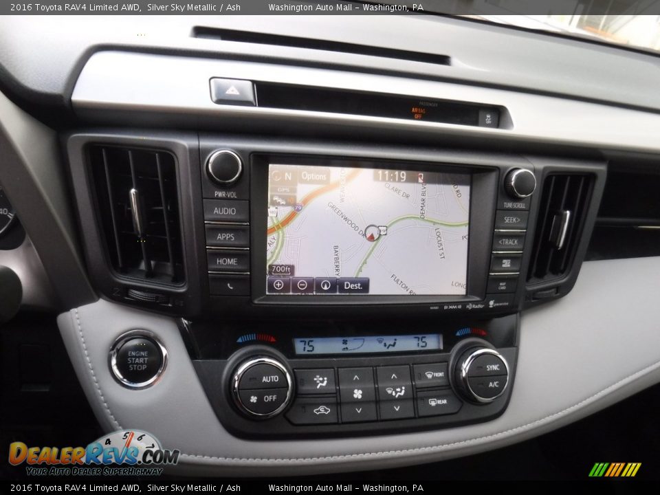 2016 Toyota RAV4 Limited AWD Silver Sky Metallic / Ash Photo #18
