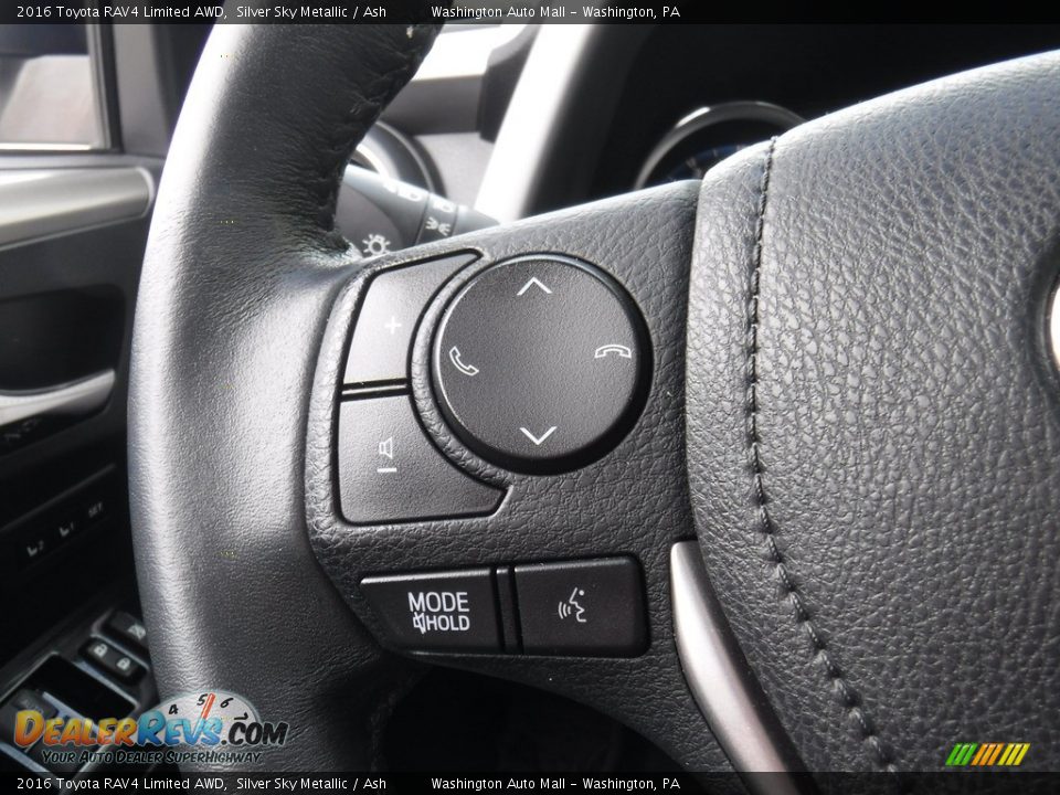 2016 Toyota RAV4 Limited AWD Silver Sky Metallic / Ash Photo #23