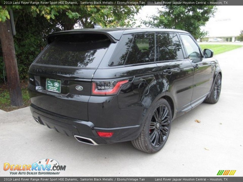 2019 Land Rover Range Rover Sport HSE Dynamic Santorini Black Metallic / Ebony/Vintage Tan Photo #7