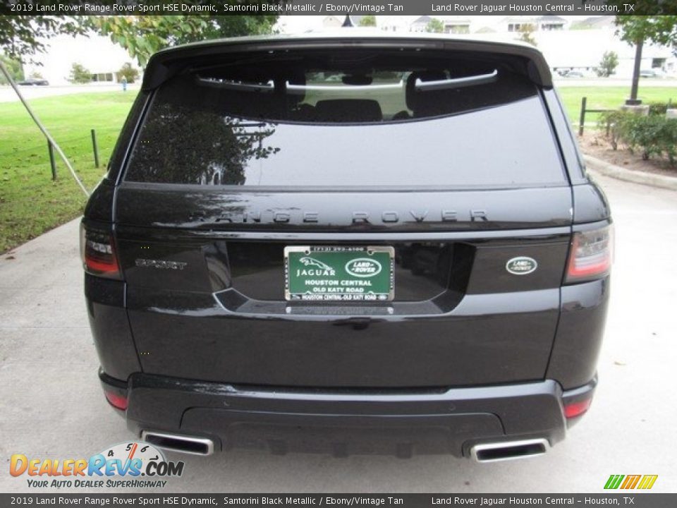 2019 Land Rover Range Rover Sport HSE Dynamic Santorini Black Metallic / Ebony/Vintage Tan Photo #8