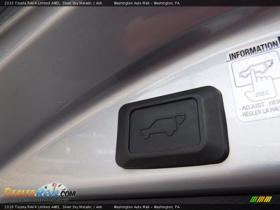 2016 Toyota RAV4 Limited AWD Silver Sky Metallic / Ash Photo #27