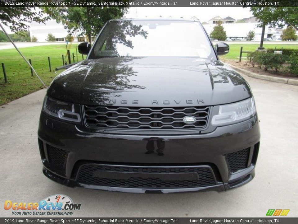 2019 Land Rover Range Rover Sport HSE Dynamic Santorini Black Metallic / Ebony/Vintage Tan Photo #9