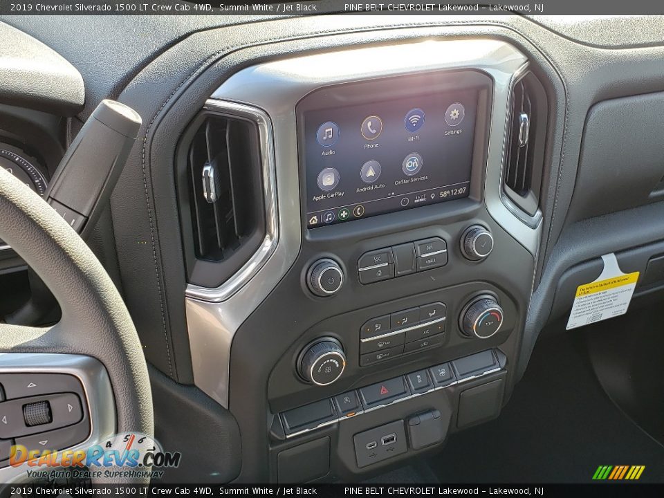 2019 Chevrolet Silverado 1500 LT Crew Cab 4WD Summit White / Jet Black Photo #10