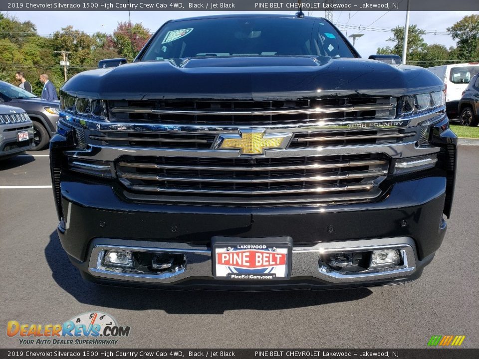 2019 Chevrolet Silverado 1500 High Country Crew Cab 4WD Black / Jet Black Photo #2