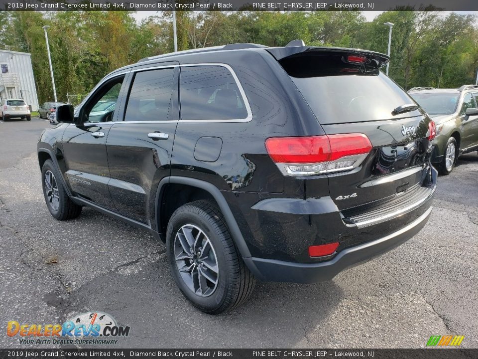 2019 Jeep Grand Cherokee Limited 4x4 Diamond Black Crystal Pearl / Black Photo #4