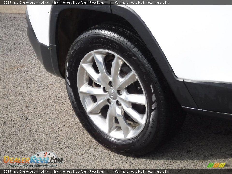 2015 Jeep Cherokee Limited 4x4 Bright White / Black/Light Frost Beige Photo #3