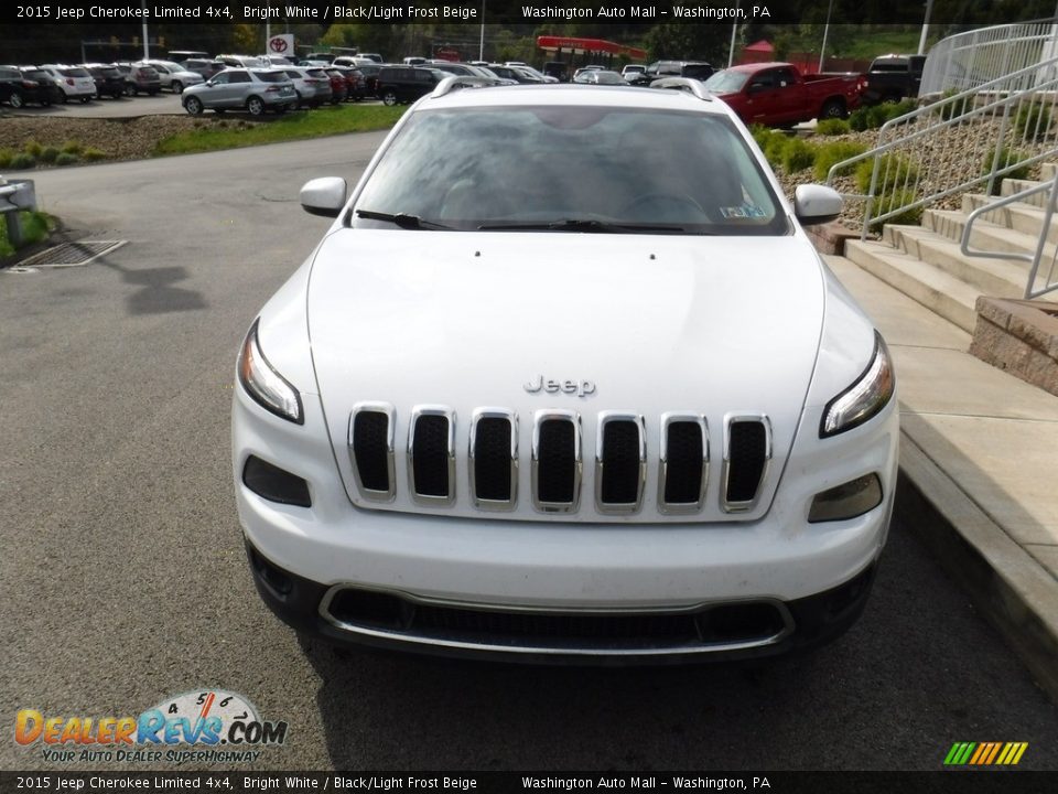 2015 Jeep Cherokee Limited 4x4 Bright White / Black/Light Frost Beige Photo #5