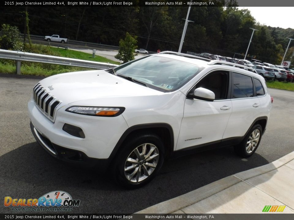 2015 Jeep Cherokee Limited 4x4 Bright White / Black/Light Frost Beige Photo #6
