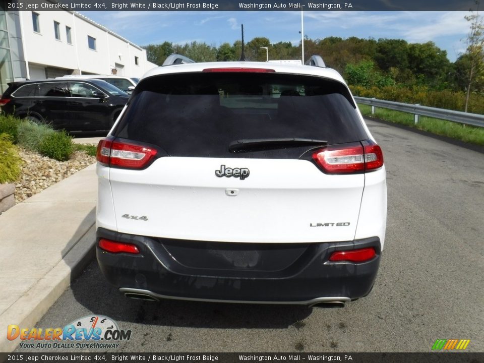 2015 Jeep Cherokee Limited 4x4 Bright White / Black/Light Frost Beige Photo #8