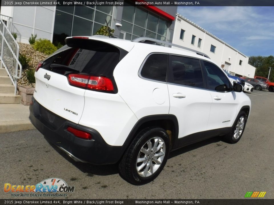 2015 Jeep Cherokee Limited 4x4 Bright White / Black/Light Frost Beige Photo #9