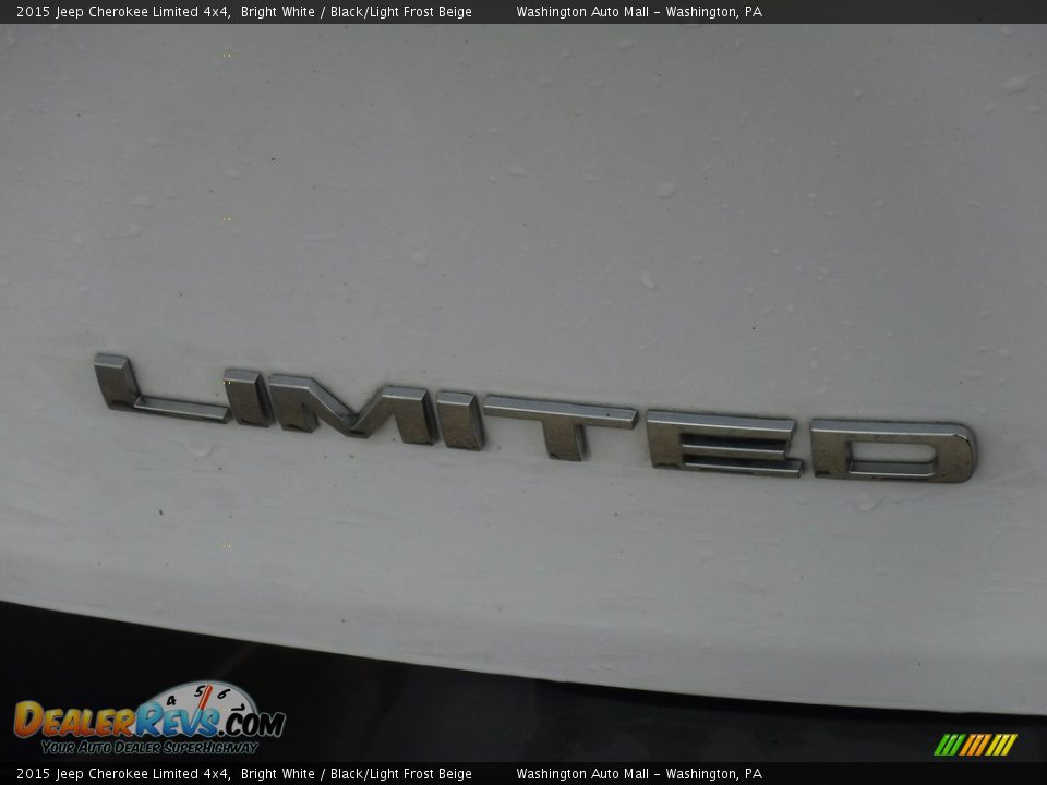 2015 Jeep Cherokee Limited 4x4 Bright White / Black/Light Frost Beige Photo #10