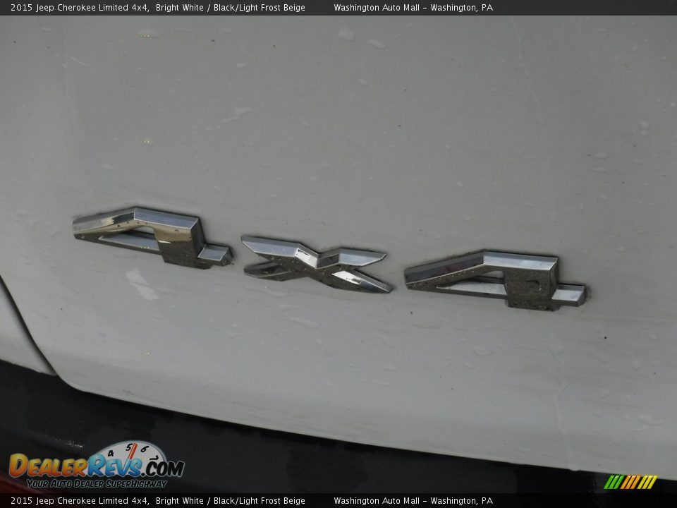 2015 Jeep Cherokee Limited 4x4 Bright White / Black/Light Frost Beige Photo #11