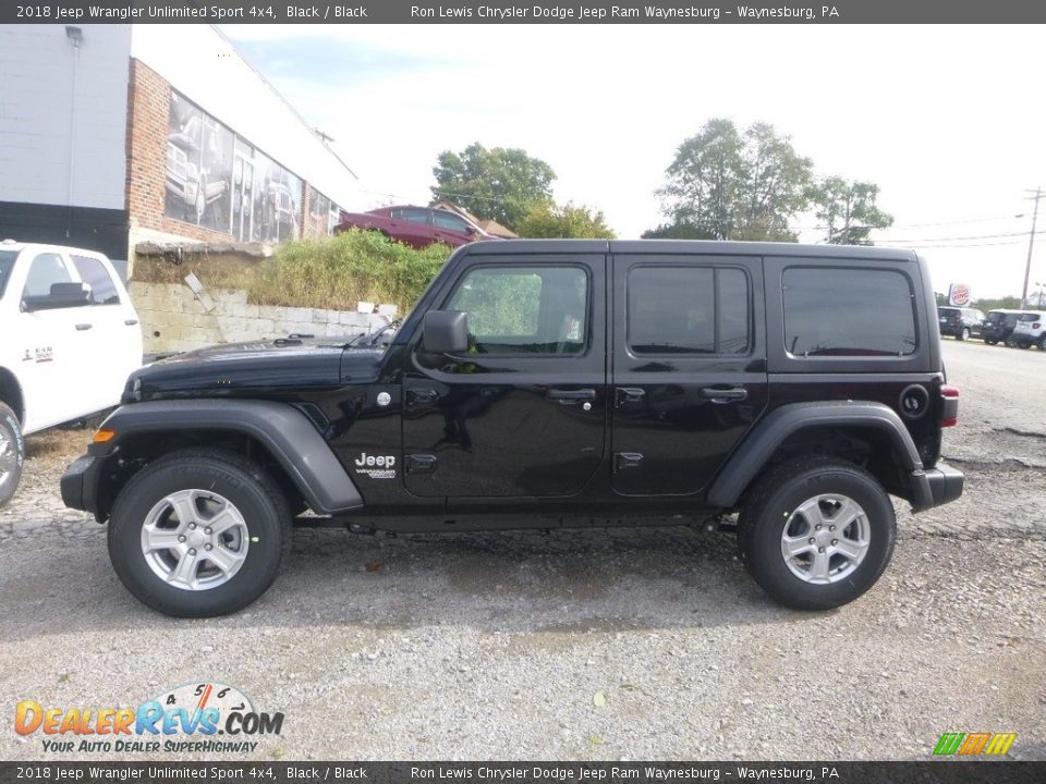 Black 2018 Jeep Wrangler Unlimited Sport 4x4 Photo #2