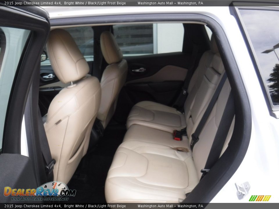 2015 Jeep Cherokee Limited 4x4 Bright White / Black/Light Frost Beige Photo #24