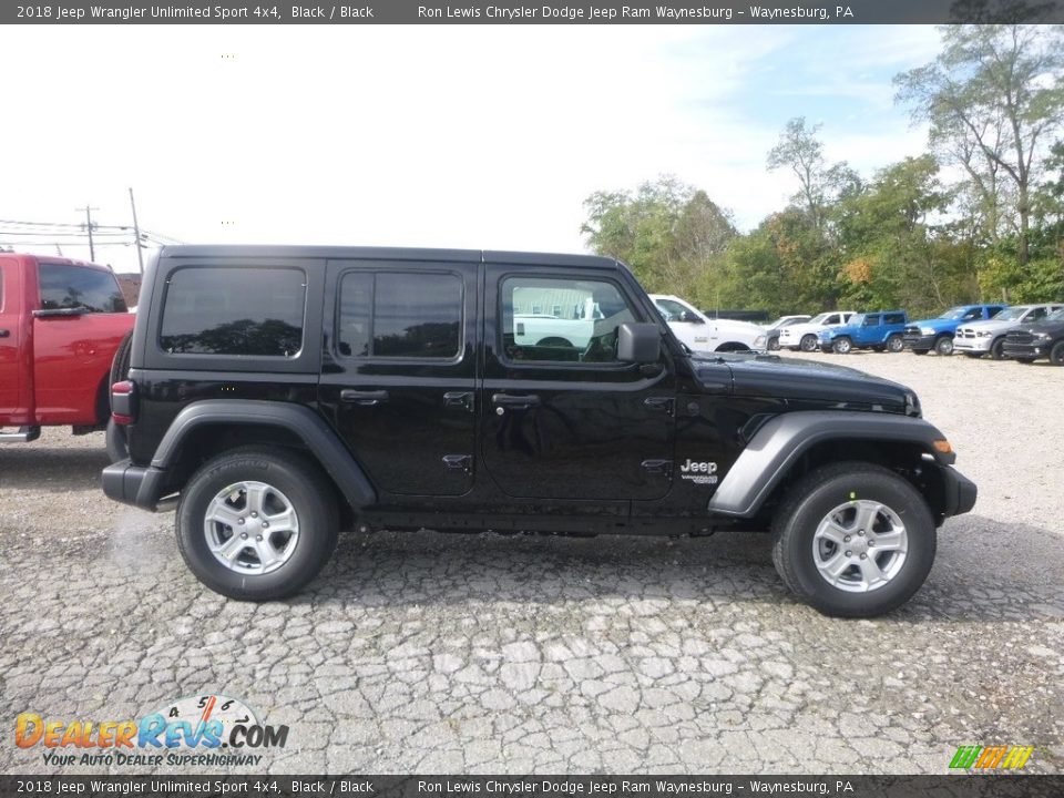 2018 Jeep Wrangler Unlimited Sport 4x4 Black / Black Photo #6