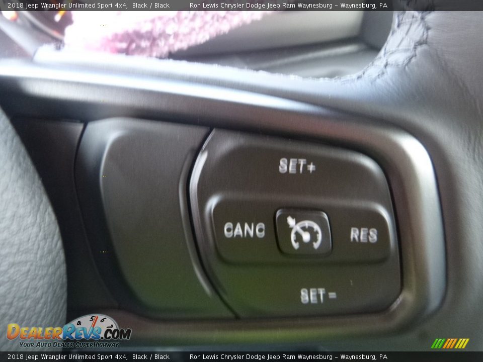 2018 Jeep Wrangler Unlimited Sport 4x4 Black / Black Photo #18
