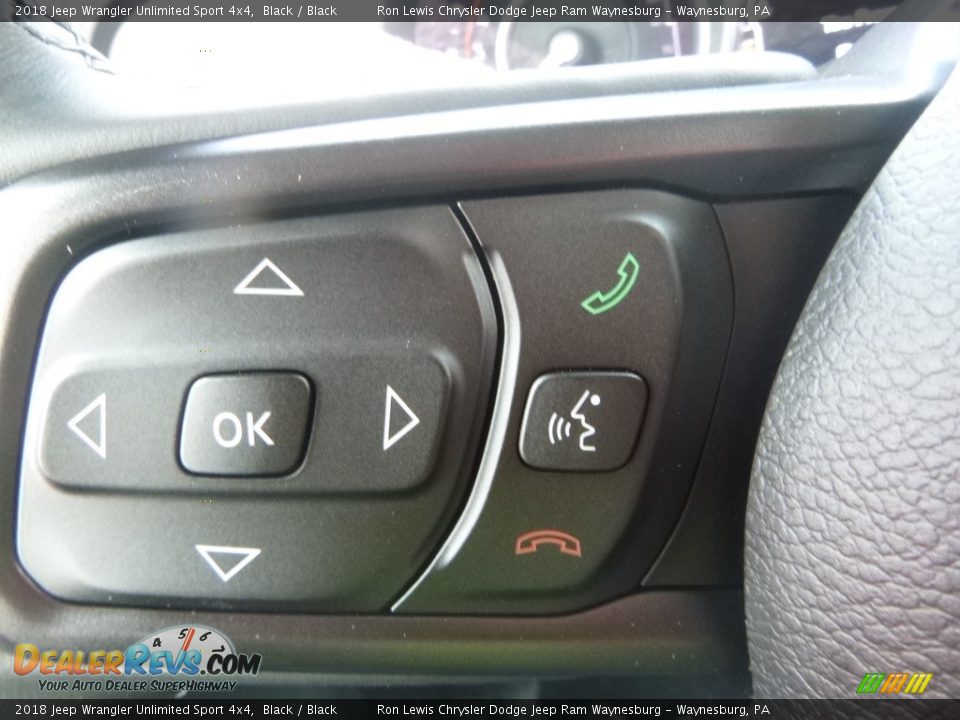 2018 Jeep Wrangler Unlimited Sport 4x4 Black / Black Photo #19
