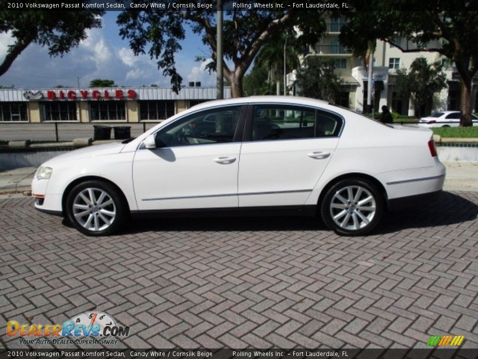 2010 Volkswagen Passat Komfort Sedan Candy White / Cornsilk Beige Photo #3
