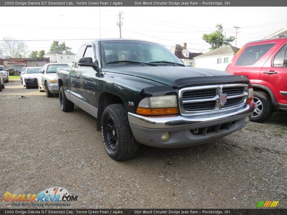 2000 Dodge Dakota SLT Extended Cab Forest Green Pearl / Agate Photo #1