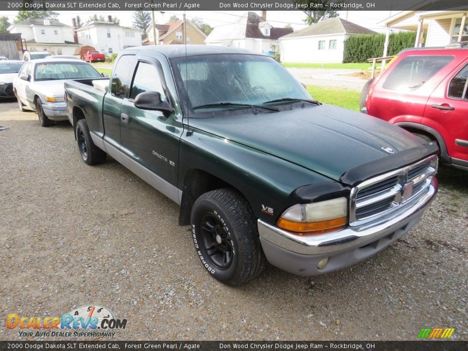 2000 Dodge Dakota SLT Extended Cab Forest Green Pearl / Agate Photo #3