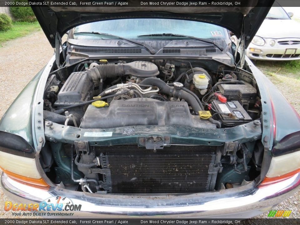 2000 Dodge Dakota SLT Extended Cab Forest Green Pearl / Agate Photo #6