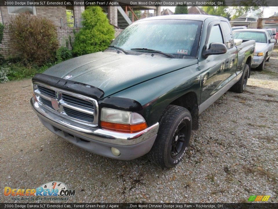 2000 Dodge Dakota SLT Extended Cab Forest Green Pearl / Agate Photo #7