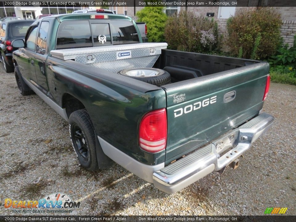 2000 Dodge Dakota SLT Extended Cab Forest Green Pearl / Agate Photo #10