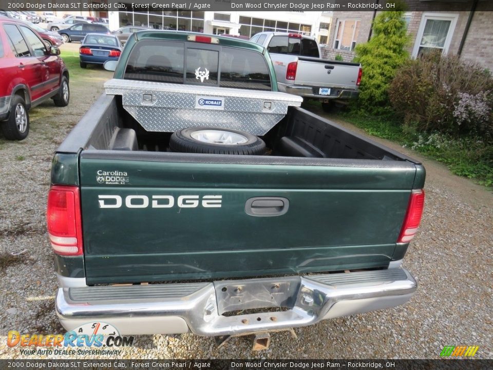 2000 Dodge Dakota SLT Extended Cab Forest Green Pearl / Agate Photo #11