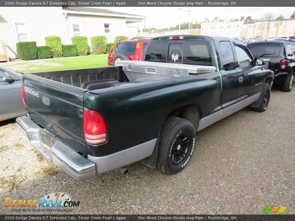 2000 Dodge Dakota SLT Extended Cab Forest Green Pearl / Agate Photo #14