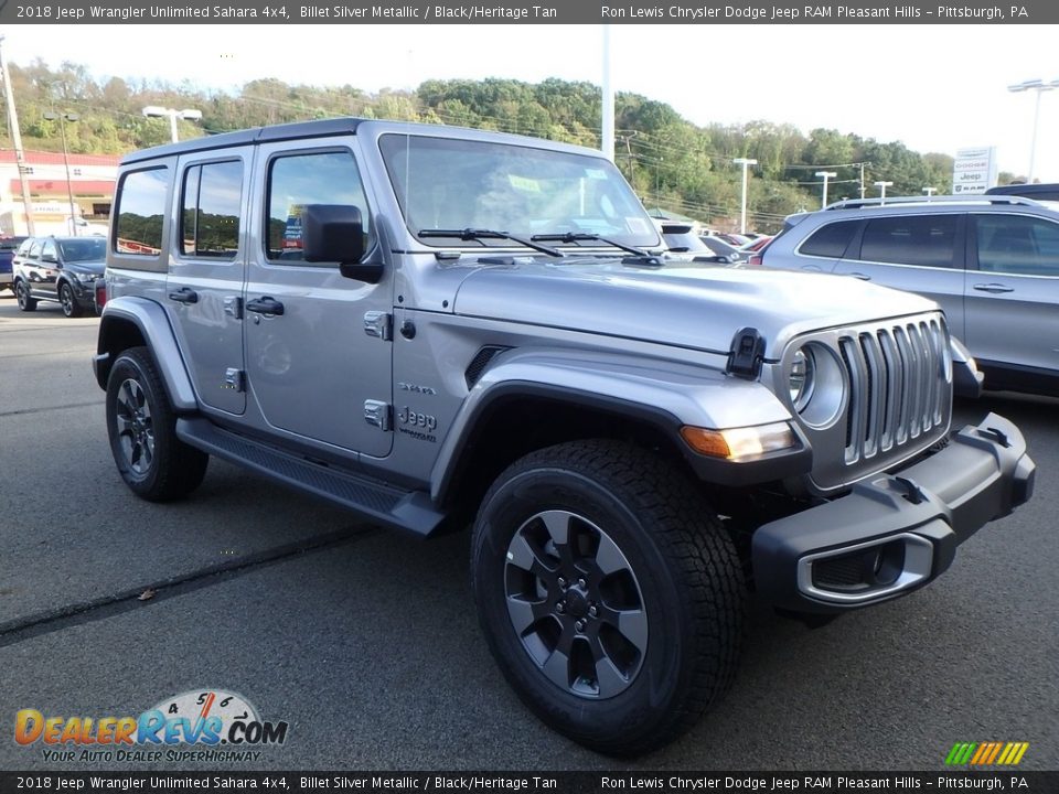 2018 Jeep Wrangler Unlimited Sahara 4x4 Billet Silver Metallic   Black 