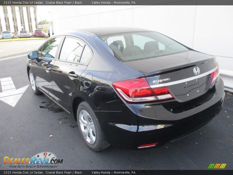 2015 Honda Civic LX Sedan Crystal Black Pearl / Black Photo #3