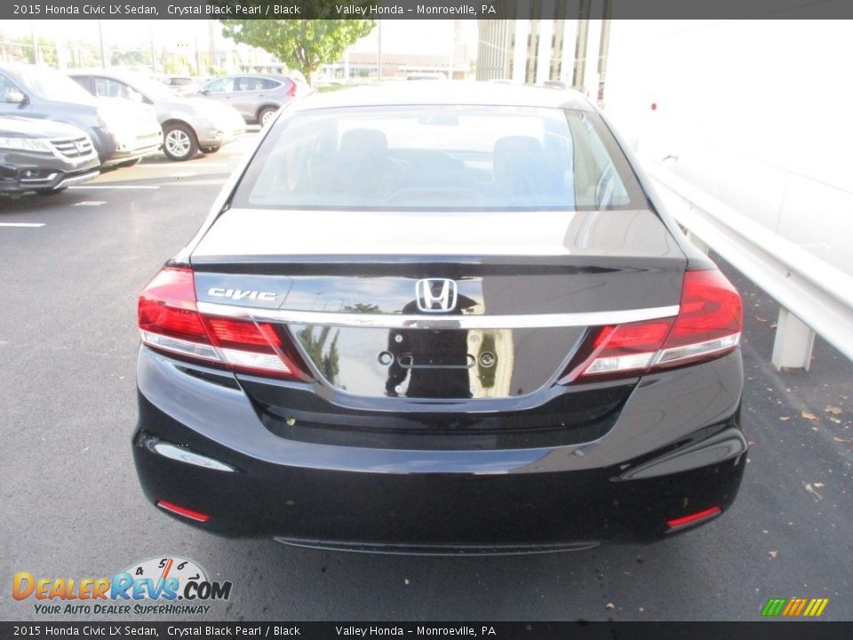 2015 Honda Civic LX Sedan Crystal Black Pearl / Black Photo #4