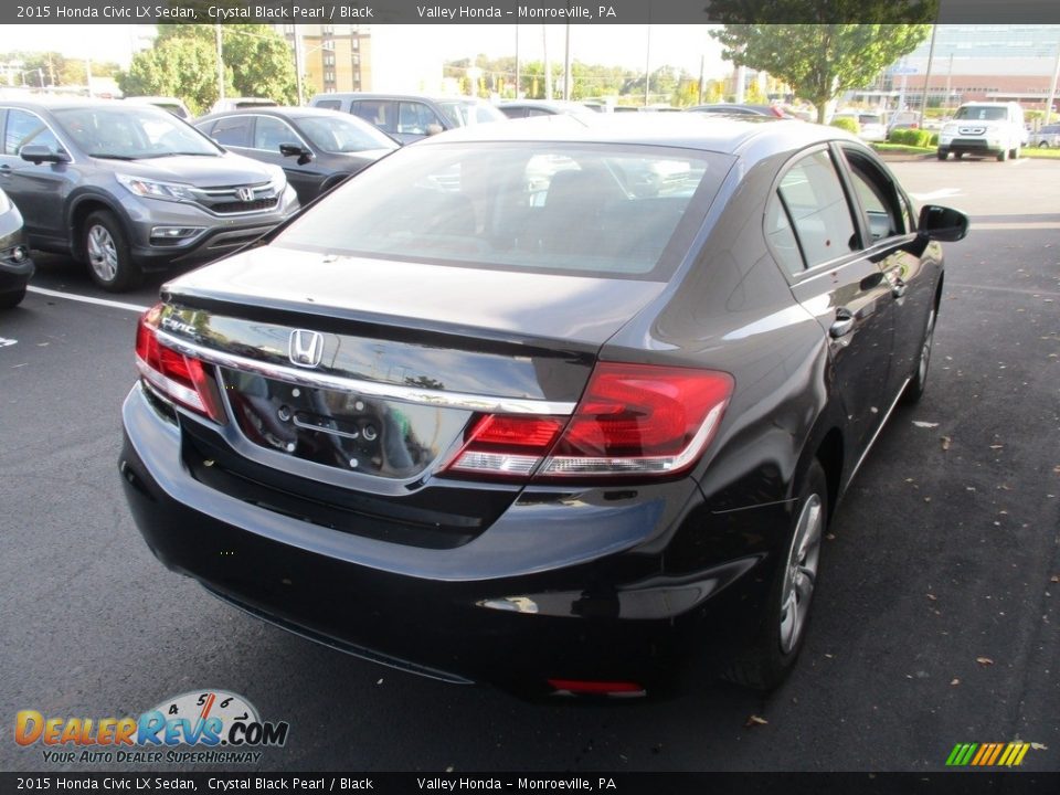 2015 Honda Civic LX Sedan Crystal Black Pearl / Black Photo #5