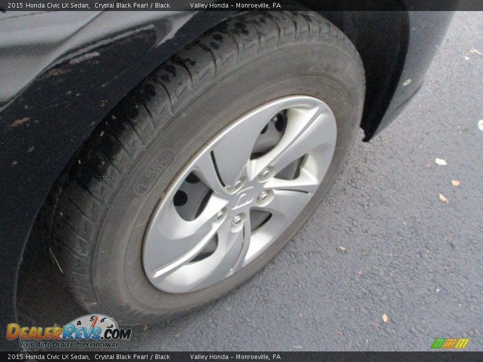2015 Honda Civic LX Sedan Crystal Black Pearl / Black Photo #6