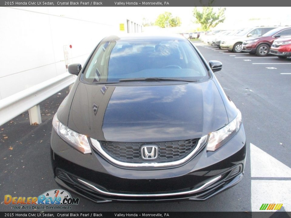 2015 Honda Civic LX Sedan Crystal Black Pearl / Black Photo #8