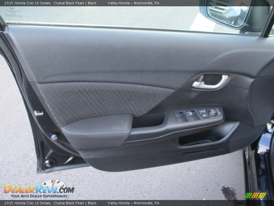 2015 Honda Civic LX Sedan Crystal Black Pearl / Black Photo #10