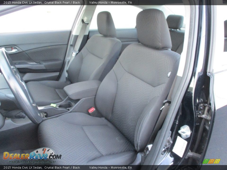 2015 Honda Civic LX Sedan Crystal Black Pearl / Black Photo #11
